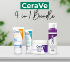 CeraVe 4 in 1 Skincare Kit Night Cream, Sunblock, Cleanser & Serum for Radiant Skin