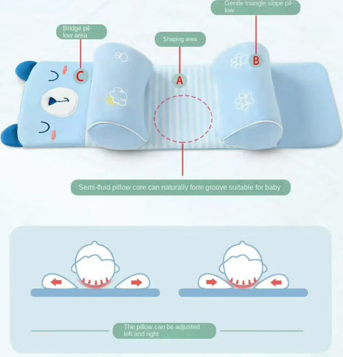 Adjustable Baby Sleeping Support Pillow Anti Roll Cushion And Neck Protection Infant Sleep Positioner | Random Colour