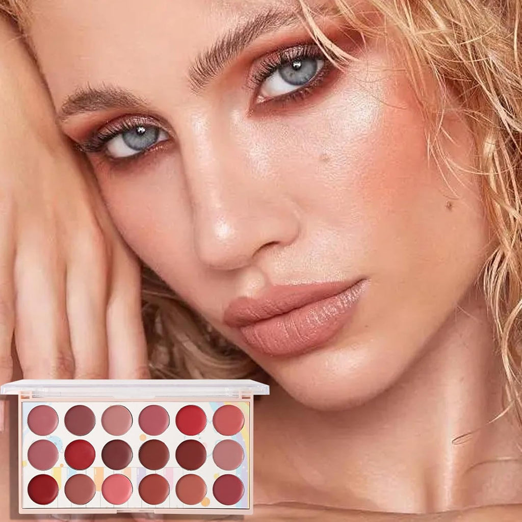 Moccallure Professional 18-Colors Lipstick Kit – Long-Lasting, Hydrating & Compact | Unisex Makeup Set
