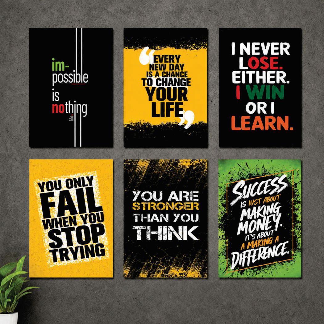 Set of 6 Premium Wall Art Photo Tiles – Modern Home Decor Sets