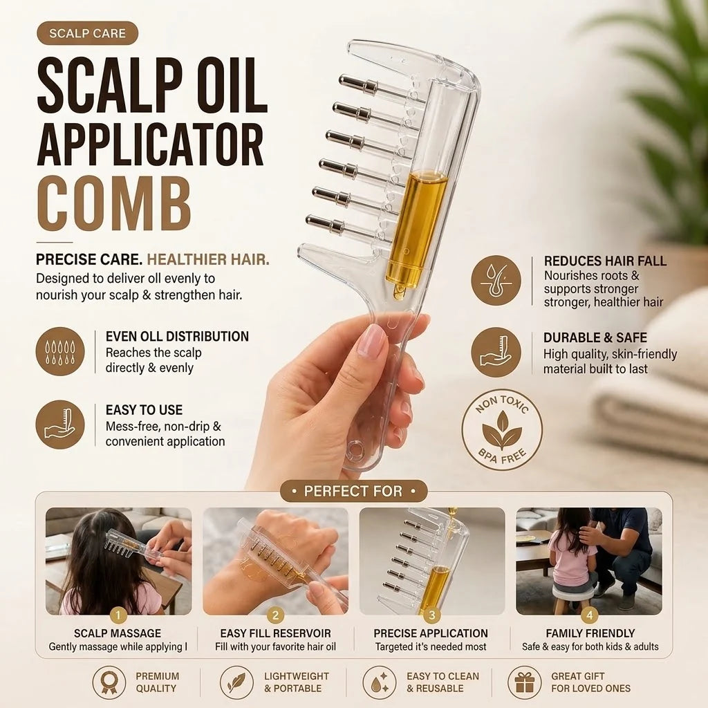 Scalp Oil Applicator Comb
