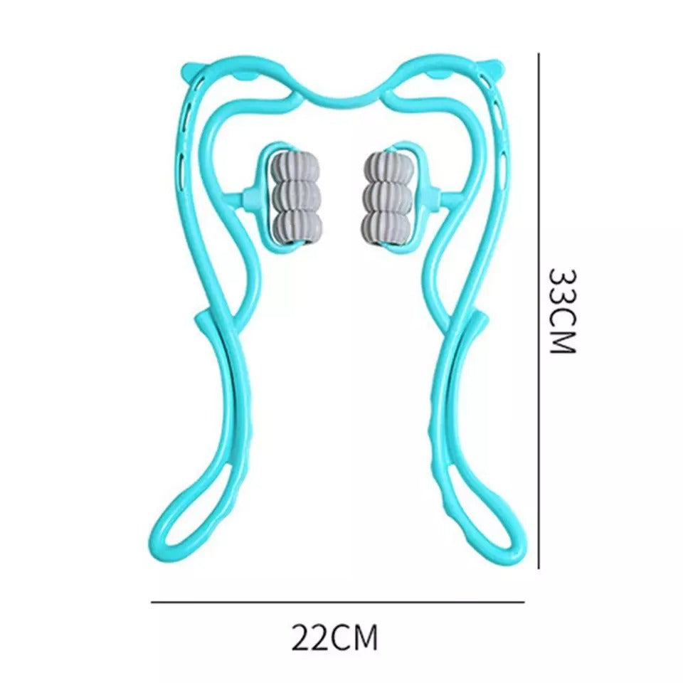 6 Wheel Pressure Point Neck Massager Relieve Neck, Back And Shoulder Pain (Random Color)